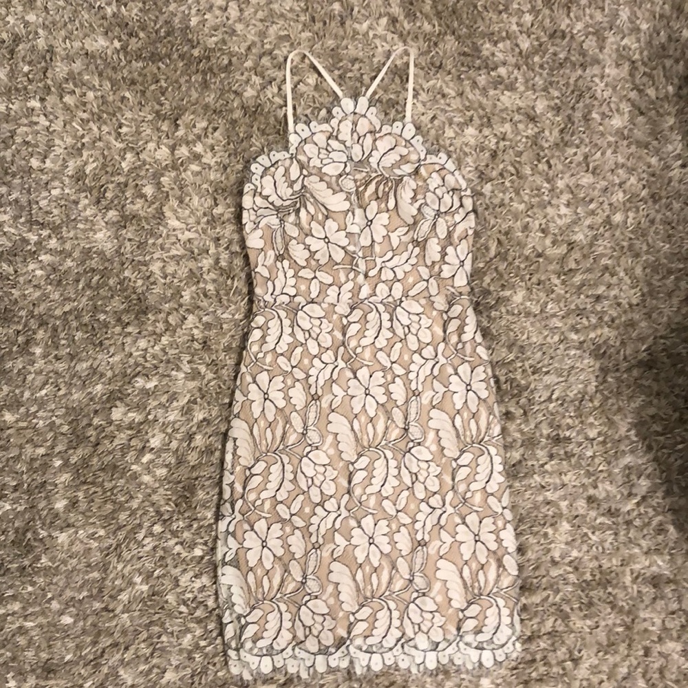 Lulus XS white and black formal dress